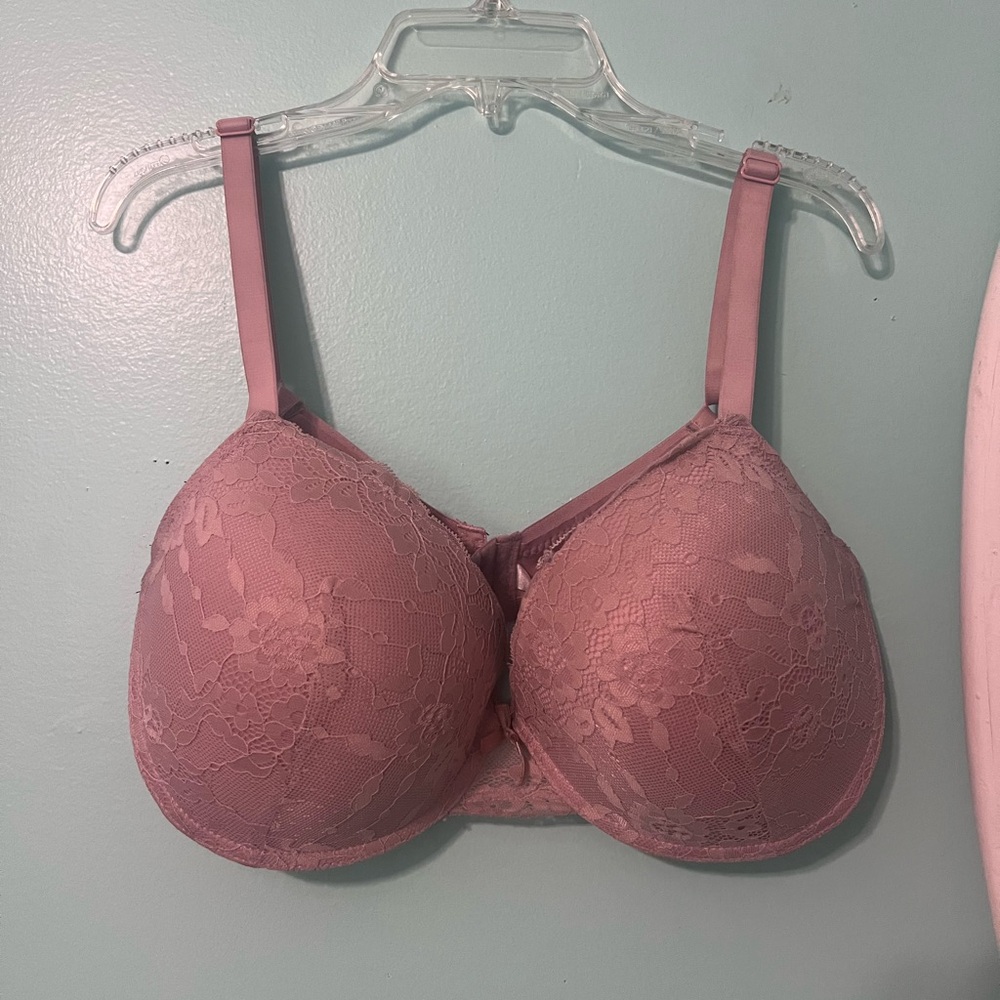 Lace Pink Underwire Bra